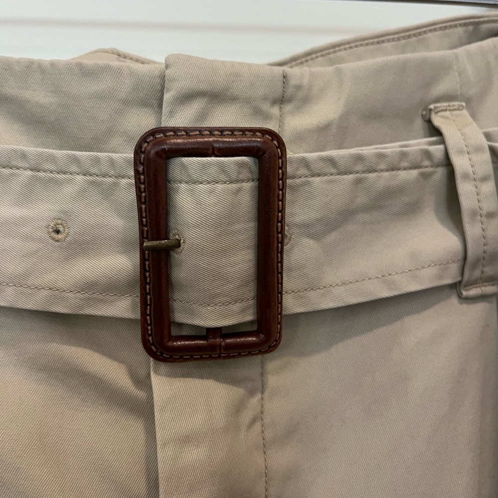 POLO RALPH LAUREN tan/beige Belted Twill Featherweight Safari Western pants sz 8 - Picture 8 of 15